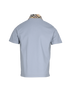 Burberry Check Collar Polo T-Shirt, &pound;195, Clothing, Blue, Cotton, Back view