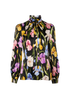 Dolce & Gabbana Floral Blouse, &pound;150, Clothing, Black/Pink, Silk, Front view