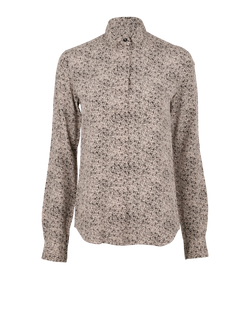 Saint Laurent Floral Print Shirt, Silk, White, UK 6, 3*