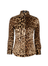 Dolce & Gabbana Leopard Print Shirt, &pound;220, Clothing, Beige/Brown, Silk, Front view