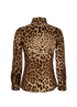 Dolce & Gabbana Leopard Print Shirt, &pound;220, Clothing, Beige/Brown, Silk, Back view