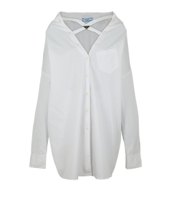 Prada Poplin Shirt, Cotton, White, UK18, 2*