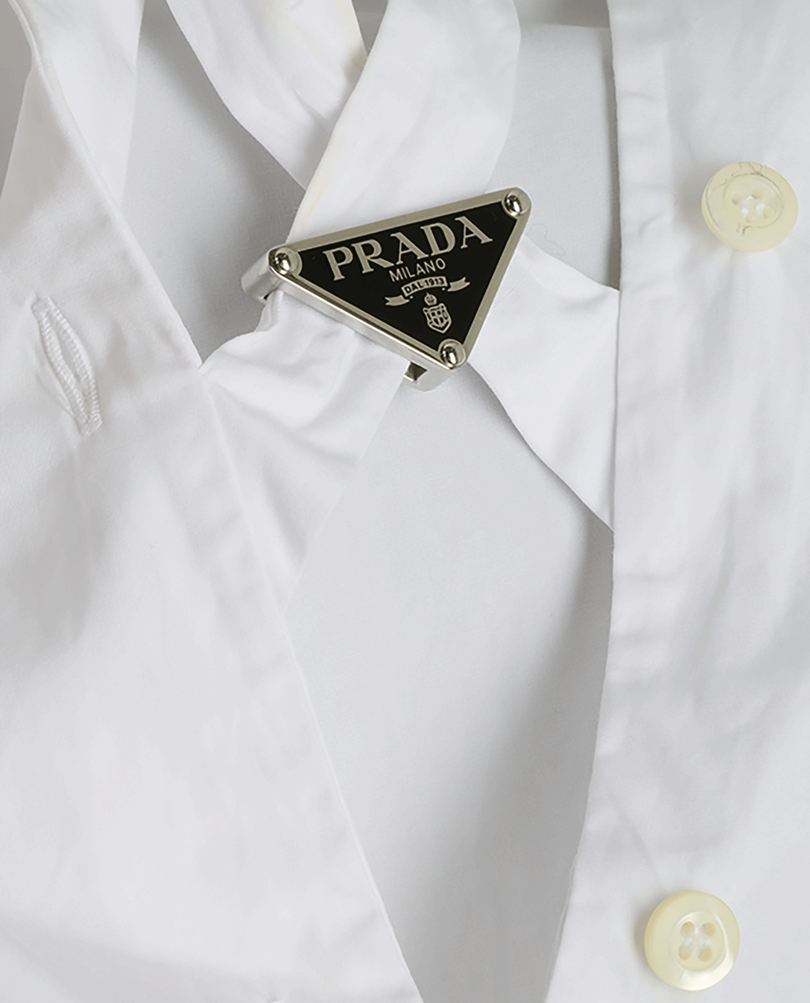 Prada Poplin Shirt, &pound;220, Clothing, White, Cotton, Other view