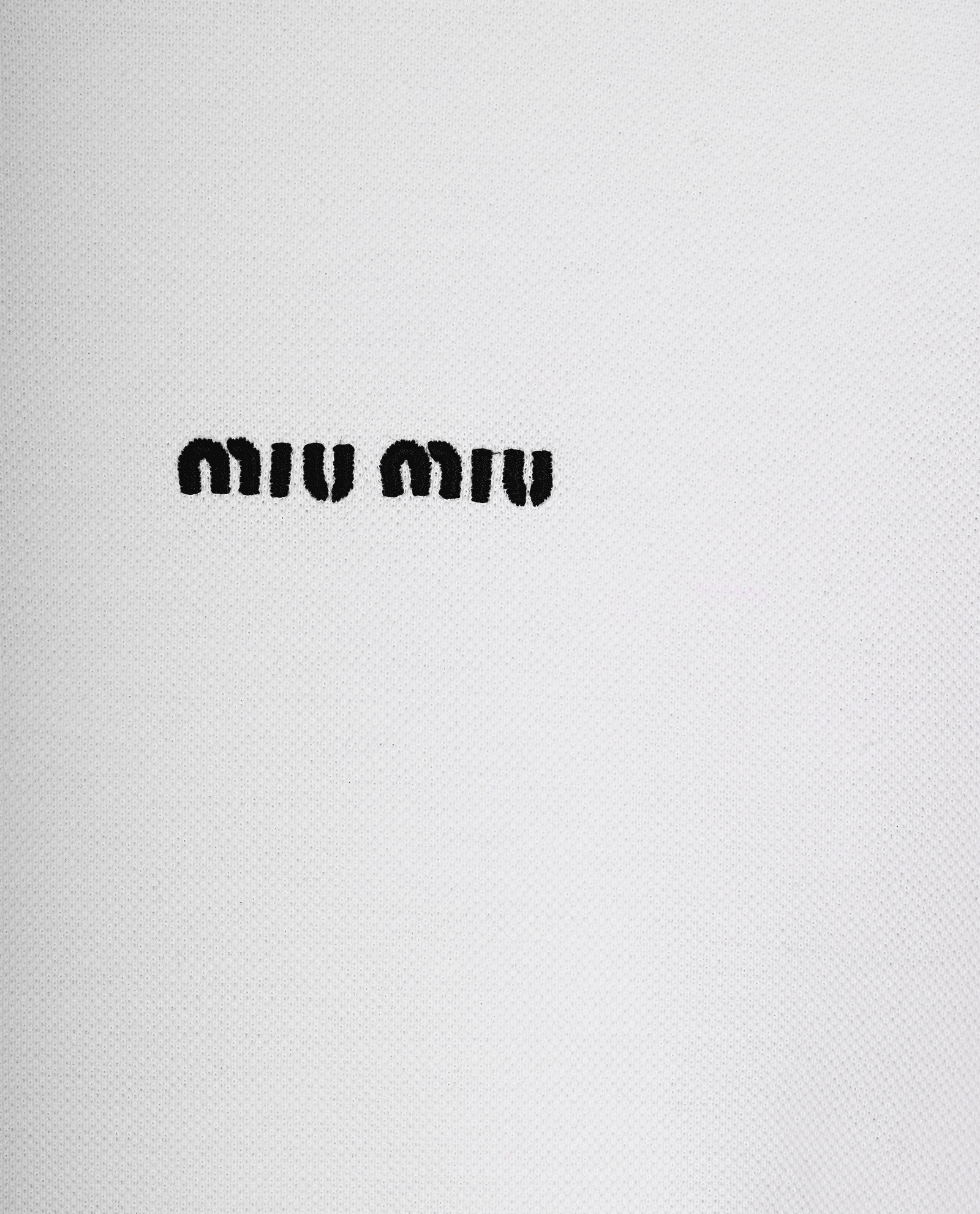 Miu Miu Long Sleeve Polo, &pound;320, Clothing, White, Cotton, Other view