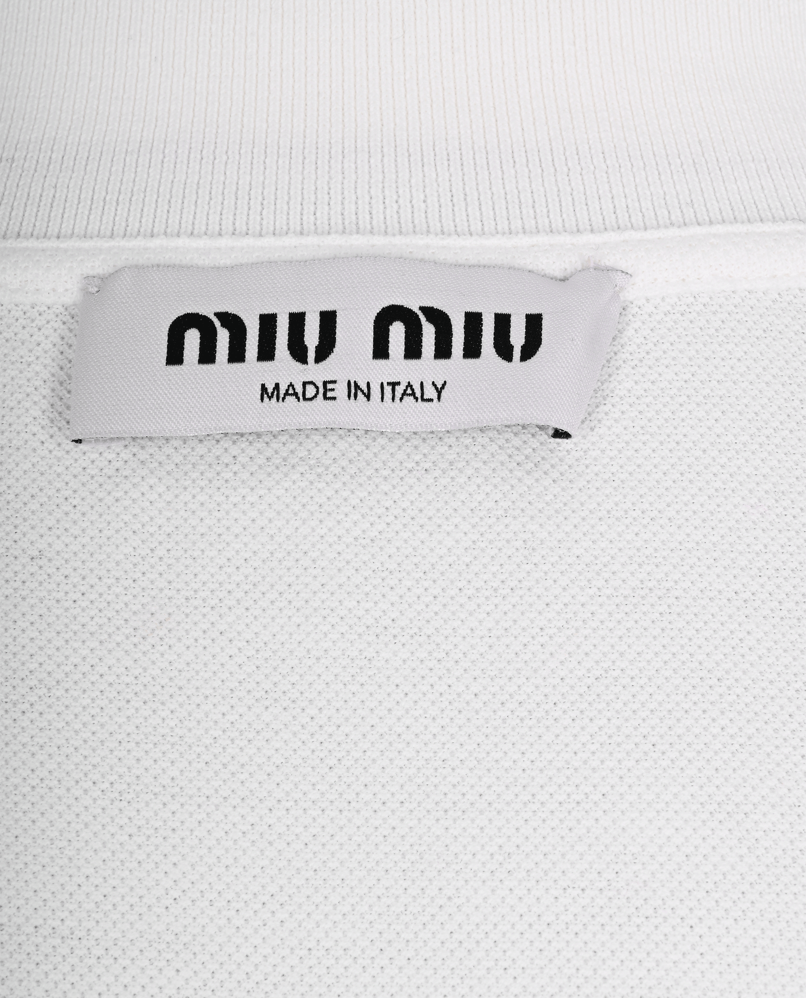 Miu Miu Long Sleeve Polo, &pound;320, Clothing, White, Cotton, Other view