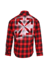 Off White Flannel Shirt, &pound;290, Clothing, Red, Cotton, Back view