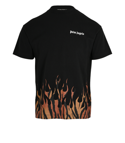 Palm Angels Tiger Flames T-Shirt, &pound;90, Clothing, Black, Cotton, Front view