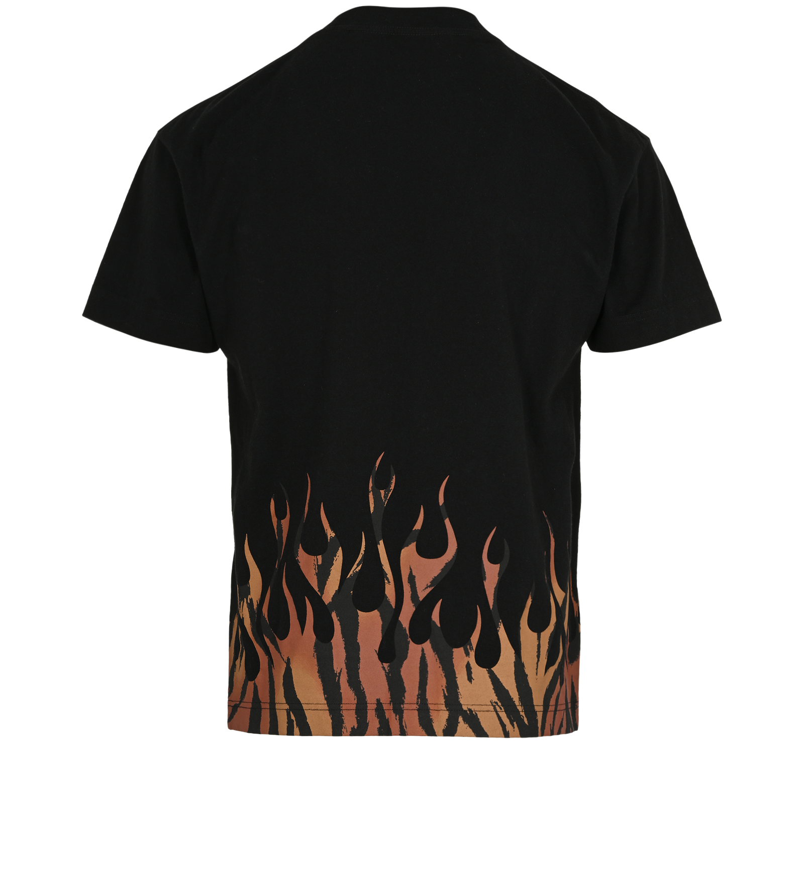 Palm Angels Tiger Flames T-Shirt, &pound;90, Clothing, Black, Cotton, Back view
