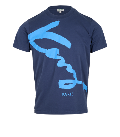 Kenzo Logo T-Shirt, &pound;70, Clothing, Blue, Cotton, Front view