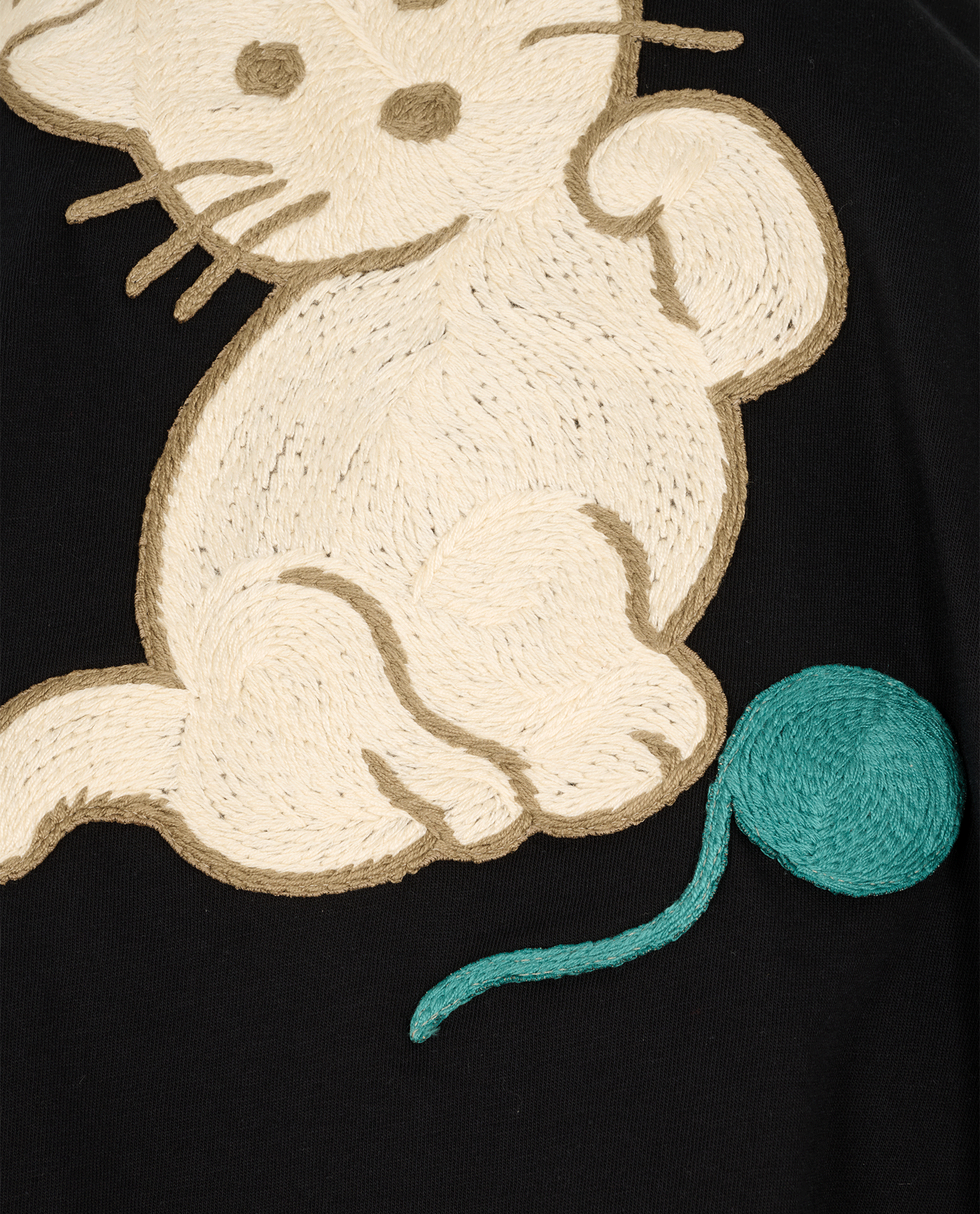 Gucci Cat T-Shirt, &pound;180, Clothing, Black, Cotton, Other view