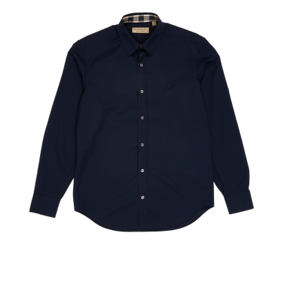 Burberry EKD Shirt, &pound;130, Clothing, Navy, Cotton, Front view