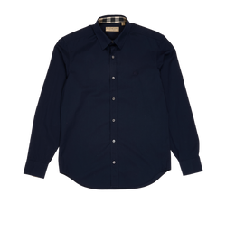 Burberry EKD Shirt, Mens, Cotton, Navy, Sz S, 2*