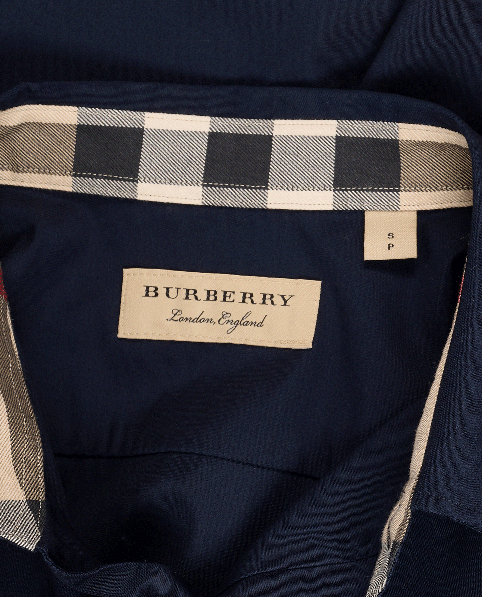 Burberry EKD Shirt, &pound;130, Clothing, Navy, Cotton, Other view