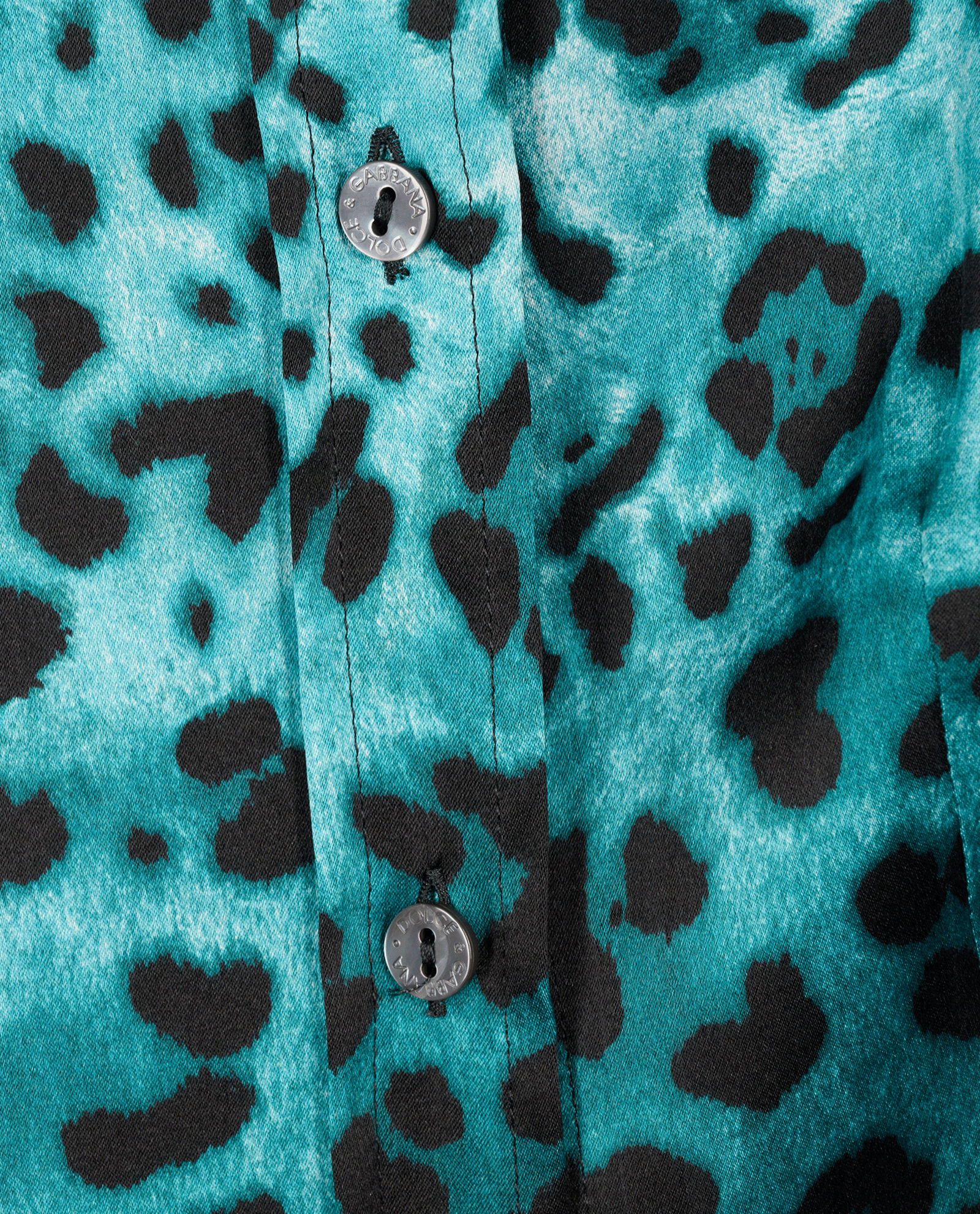 Dolce & Gabbana Leopard Print Shirt, &pound;150, Clothing, Black/Blue, Silk, Other view