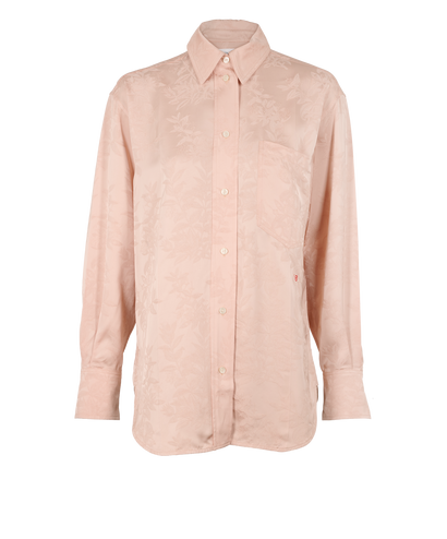 Victoria Beckham Floral Jacquard Shirt, &pound;170, Clothing, Pink, Viscose, Front view