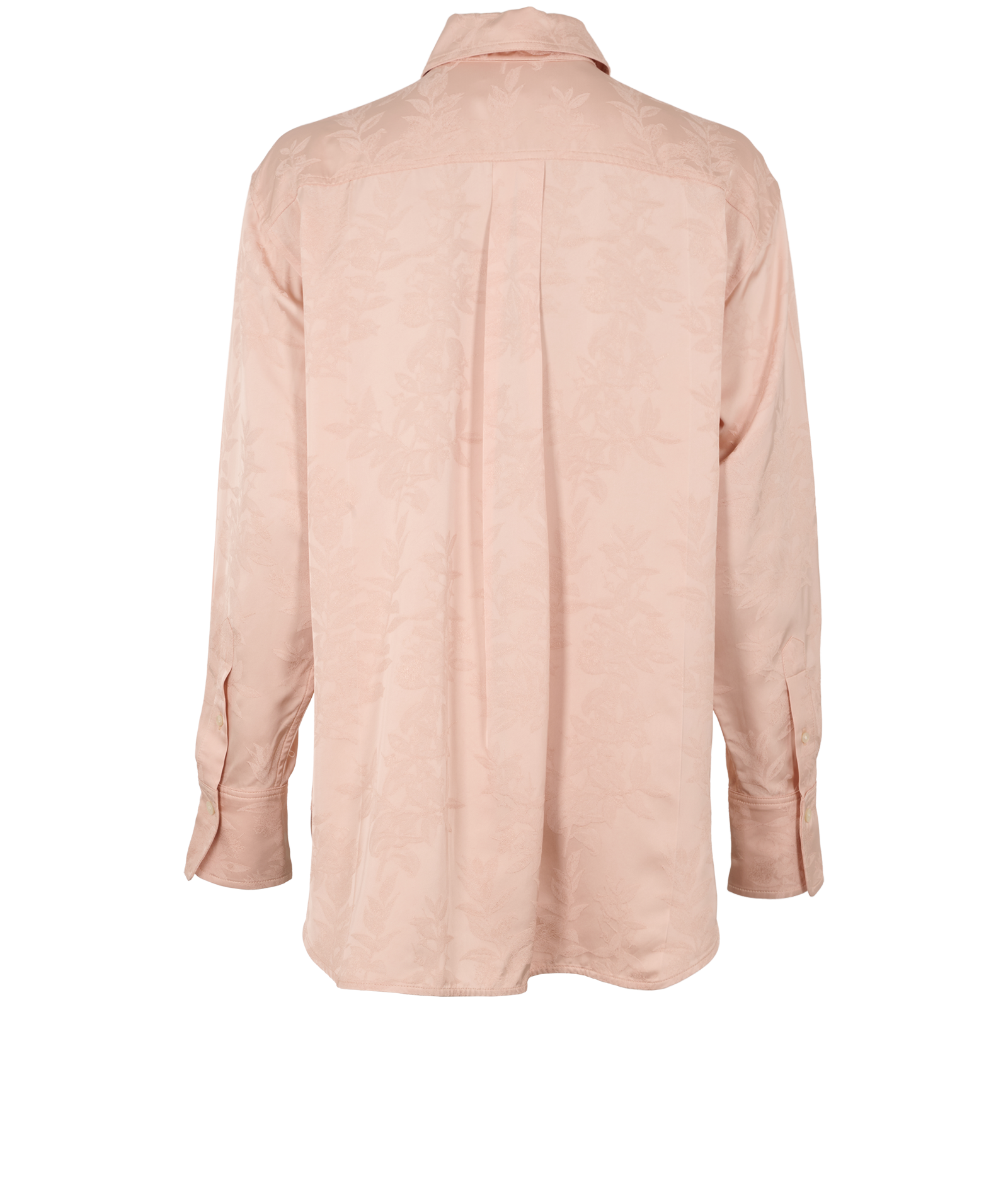 Victoria Beckham Floral Jacquard Shirt, &pound;170, Clothing, Pink, Viscose, Back view