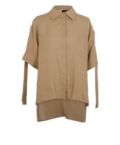 Loewe Paula's Ibiza Shirt, &pound;250, Clothing, Brown, Linen, Front view