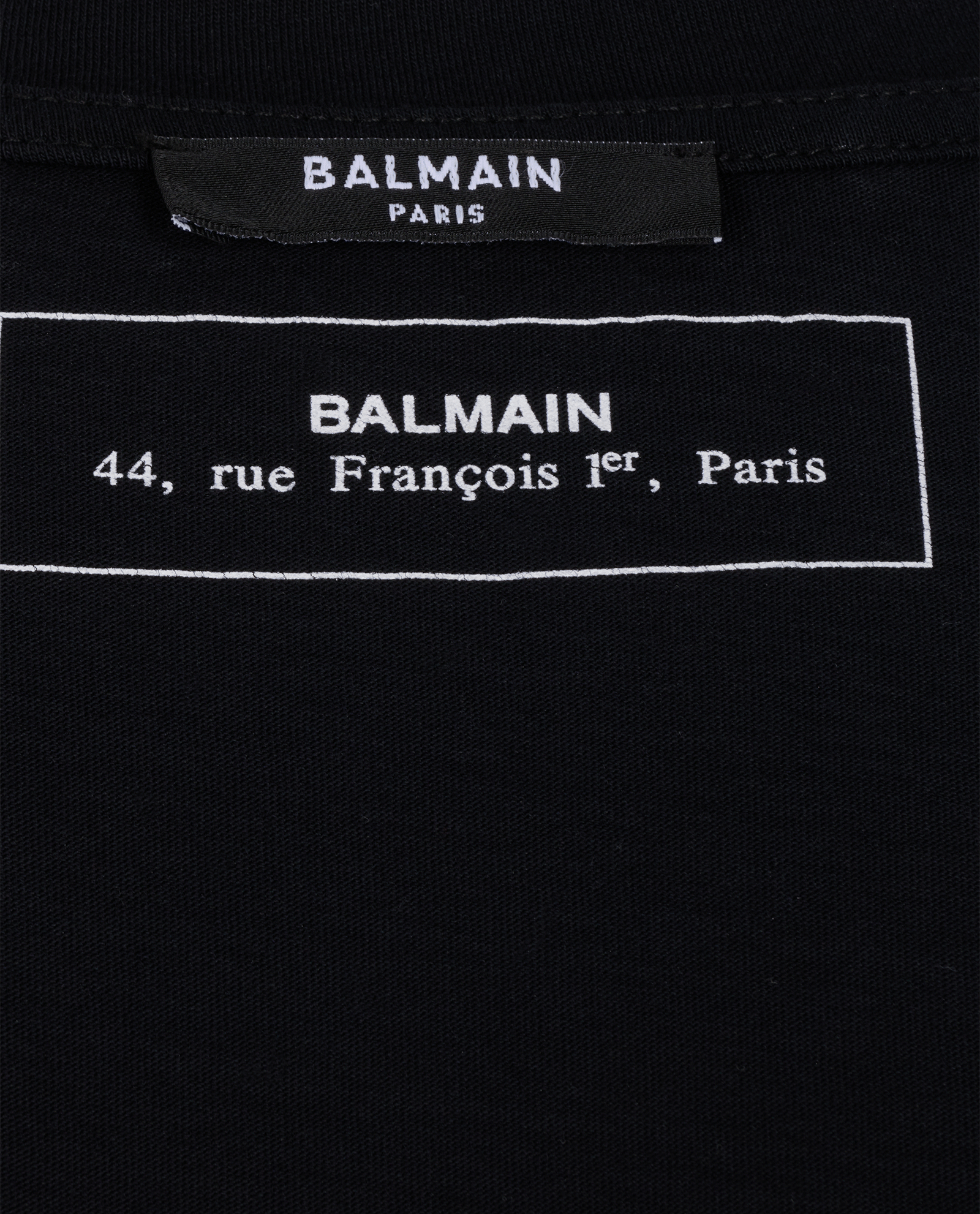 Balmain Logo T-Shirt, &pound;120, Clothing, Black, Cotton, Other view