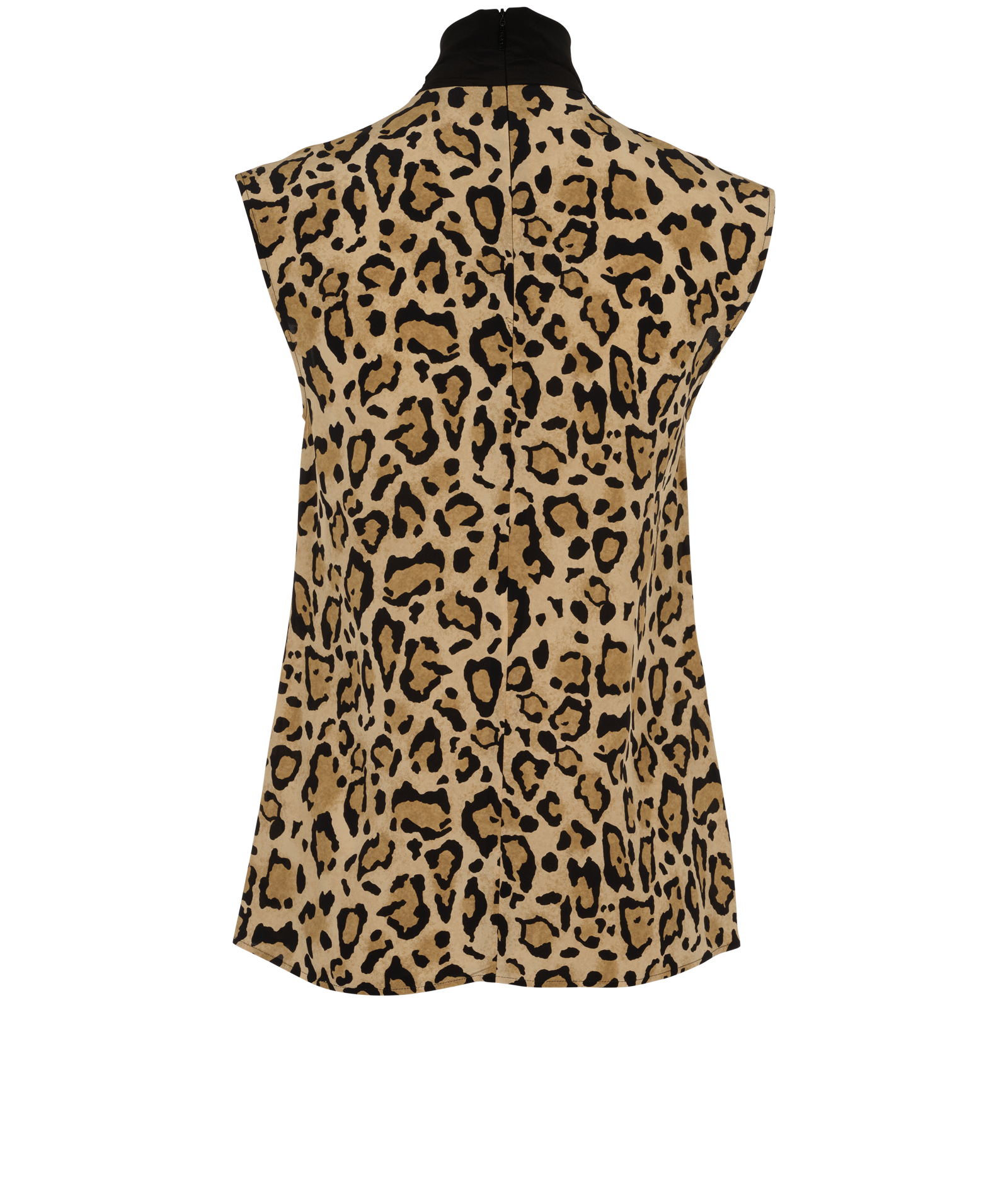 Gucci Leopard Printed Tie-Neck Sleeveless Blouse, &pound;90, Clothing, Beige, Silk, Back view