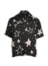 Palm Angels Night Sky Bowling Shirt, &pound;110, Clothing, Black/Cream, Viscose, Front view
