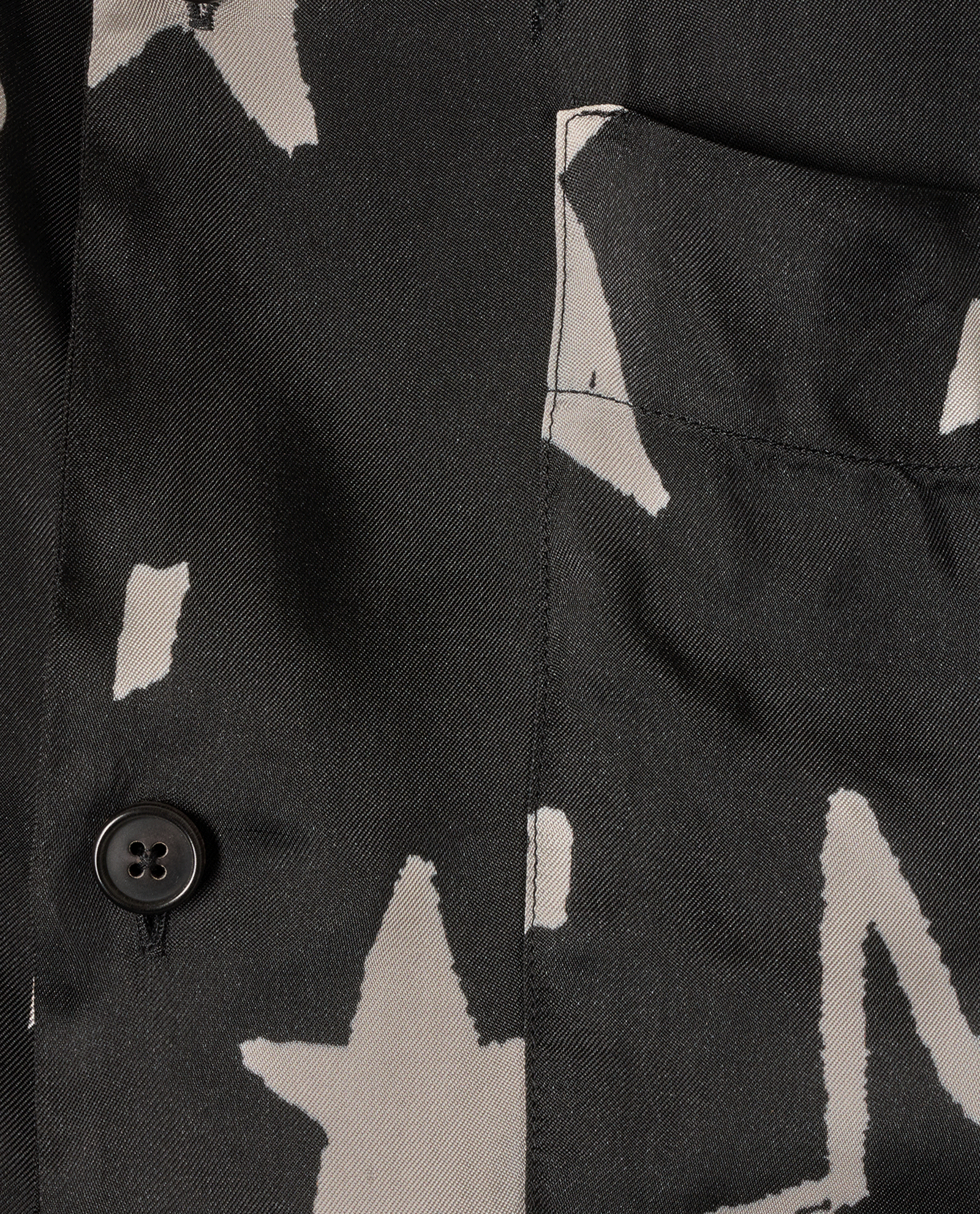 Palm Angels Night Sky Bowling Shirt, &pound;110, Clothing, Black/Cream, Viscose, Other view