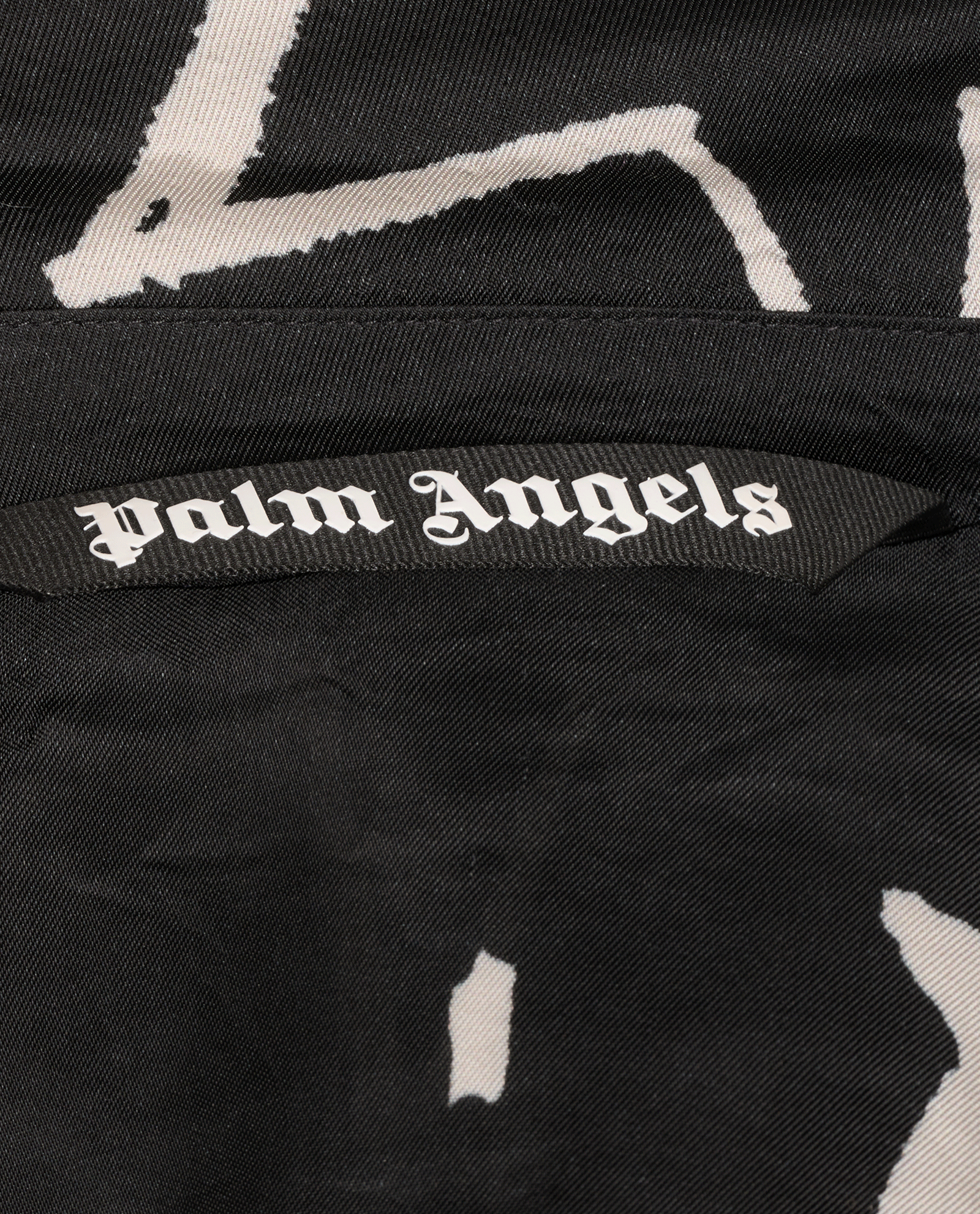 Palm Angels Night Sky Bowling Shirt, &pound;110, Clothing, Black/Cream, Viscose, Other view