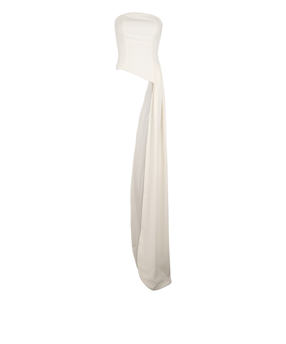Nadine Merabi Bustier With Train, &pound;125, Clothing, White, Polyester (Polymer), Front view