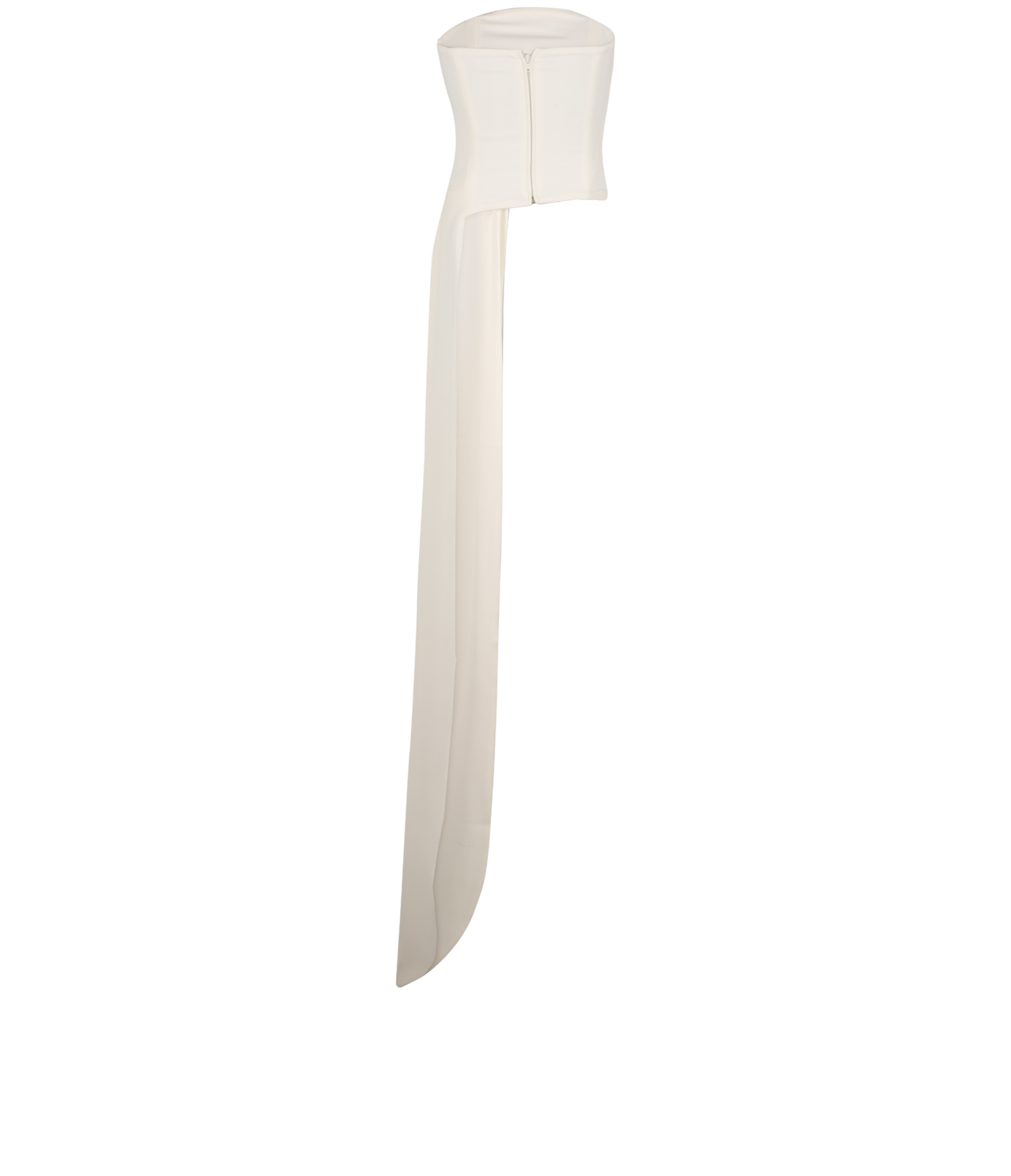 Nadine Merabi Bustier With Train, &pound;125, Clothing, White, Polyester (Polymer), Back view