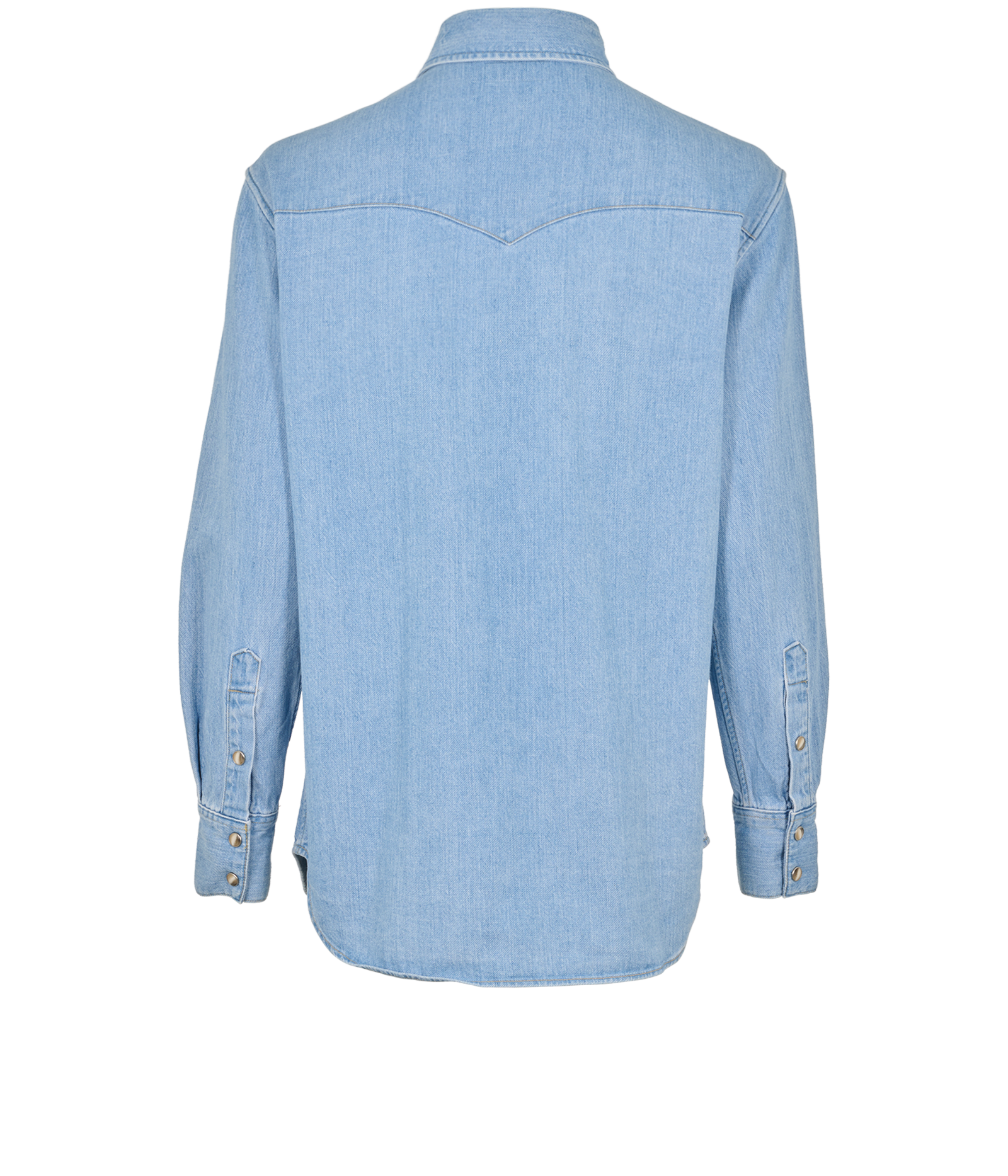 Celine Button-Up Shirt, &pound;320, Clothing, Blue, Cotton, Back view