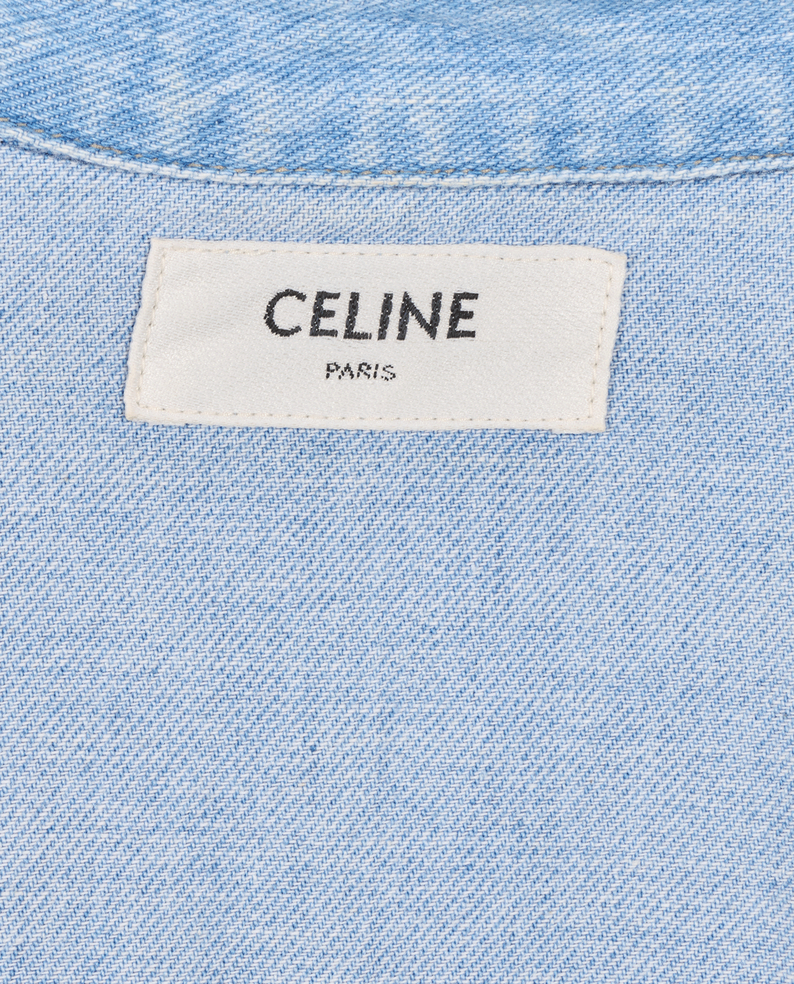 Celine Button-Up Shirt, &pound;320, Clothing, Blue, Cotton, Other view
