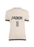 Christian Dior J'Adior 8 Knit Short-Sleeve Top, &pound;350, Clothing, Cream, Cotton/Silk, Front view