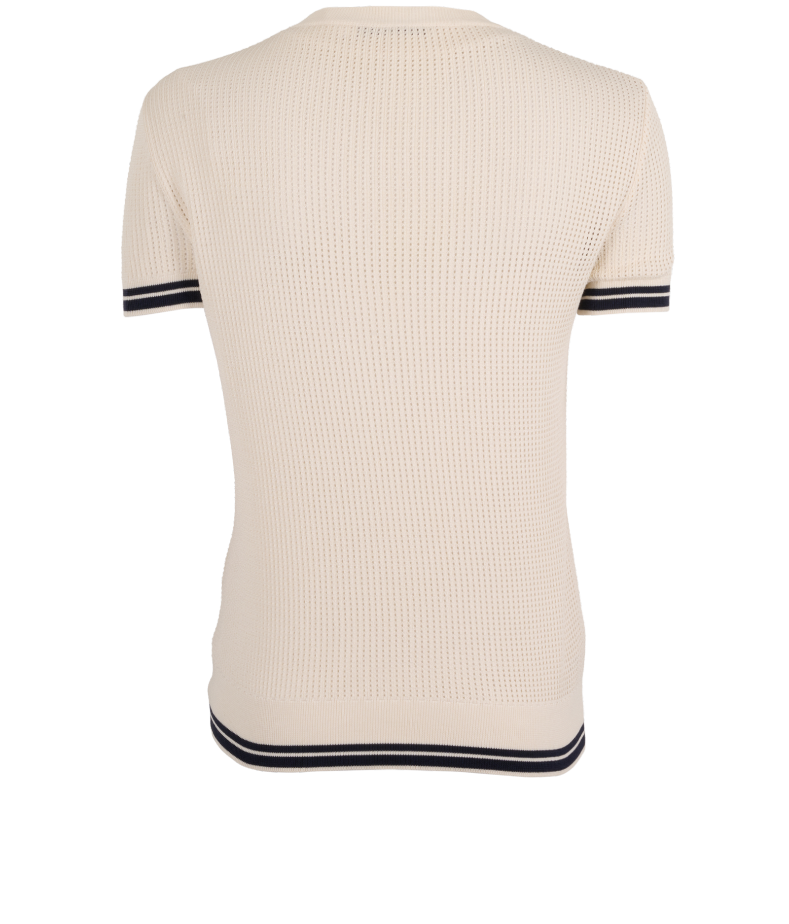 Christian Dior J'Adior 8 Knit Short-Sleeve Top, &pound;350, Clothing, Cream, Cotton/Silk, Back view