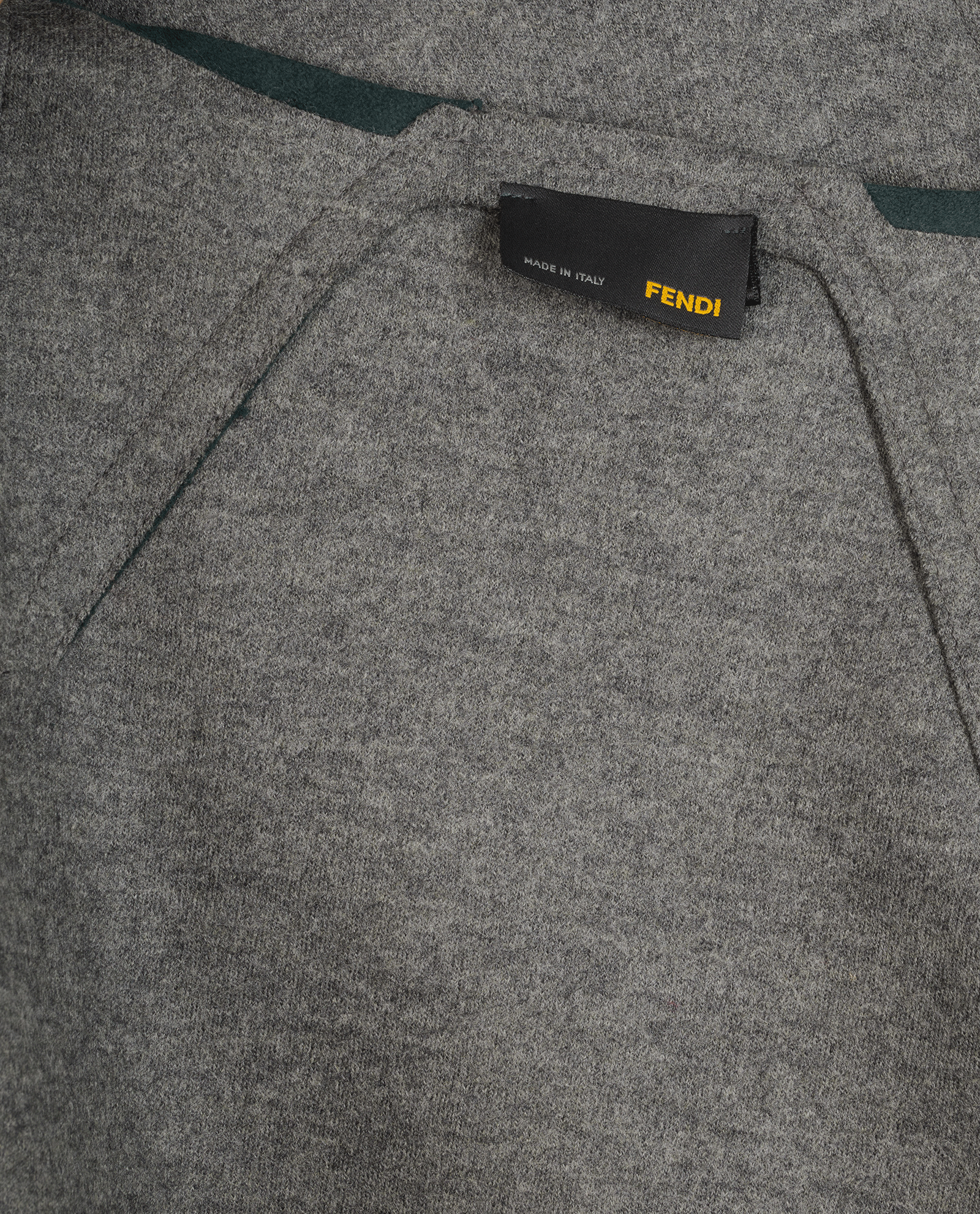 Fendi Tweed Contrast Sleeveless Top, &pound;90, Clothing, Black/Grey, Wool, Other view