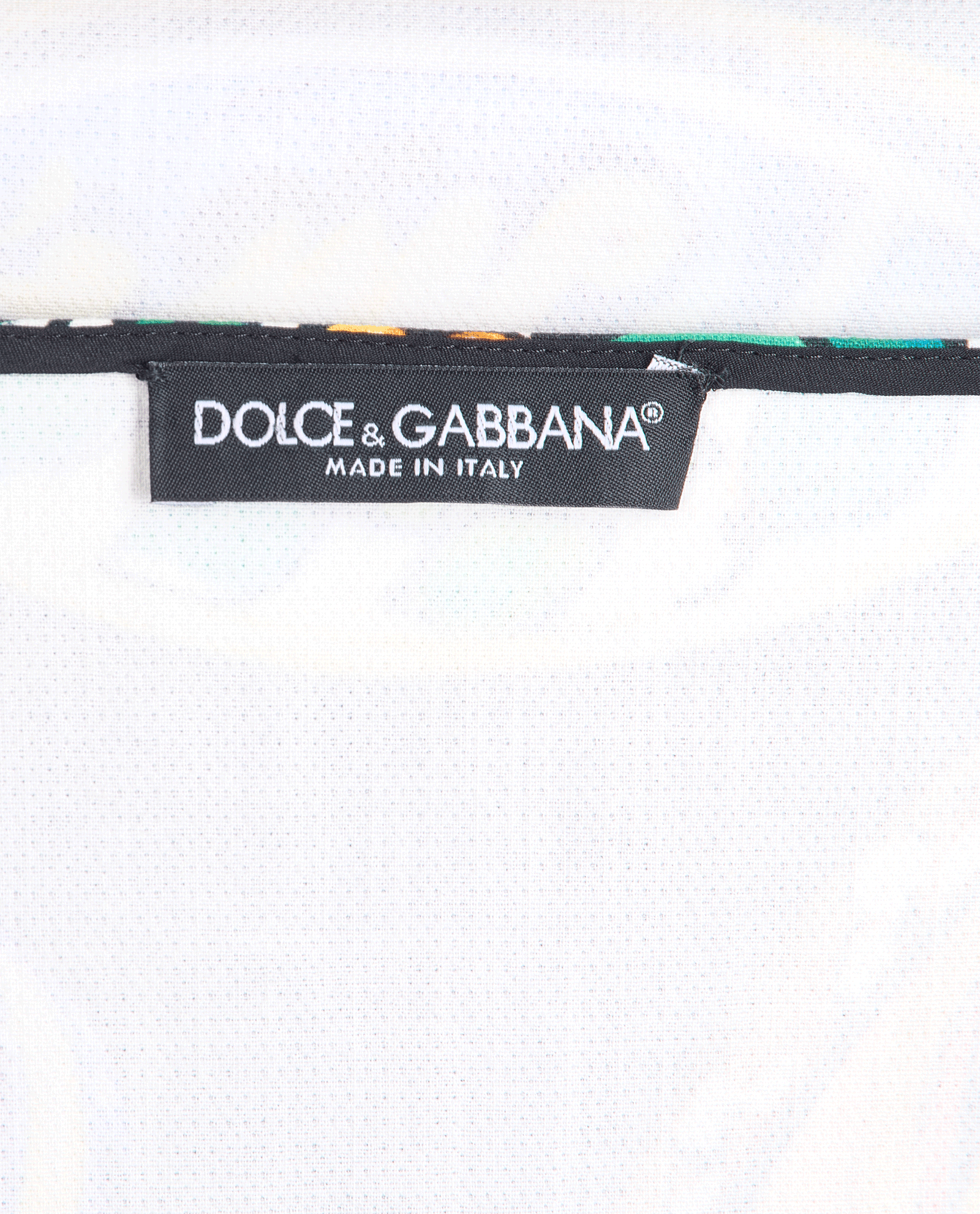 Dolce & Gabbana Majolica Print T-Shirt, &pound;180, Clothing, Black/Green/Yellow, Cotton, Other view