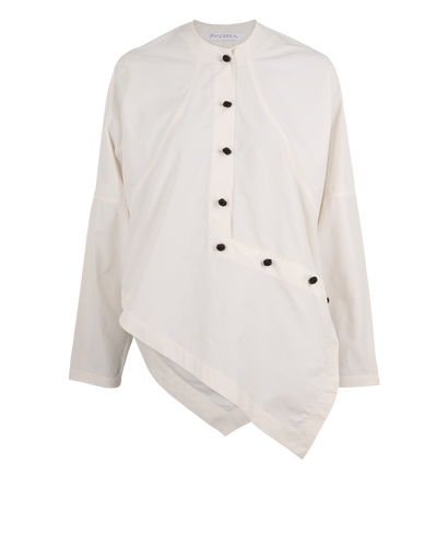 JW Anderson Asymmetric Knot Button Shirt, &pound;80, Clothing, White, Cotton, Front view