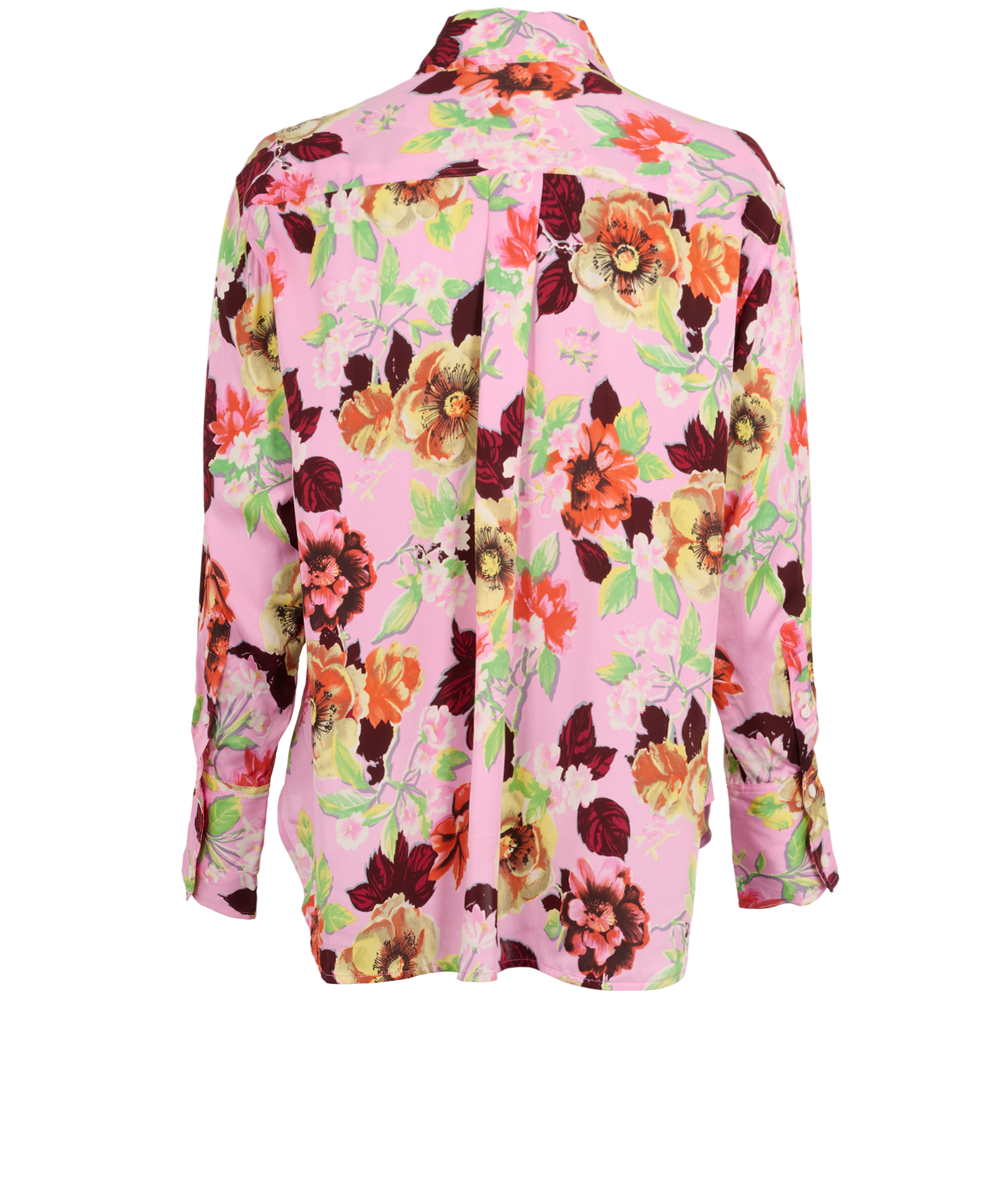 Victoria Beckham Floral Shirt, &pound;80, Clothing, Pink, Viscose, Back view