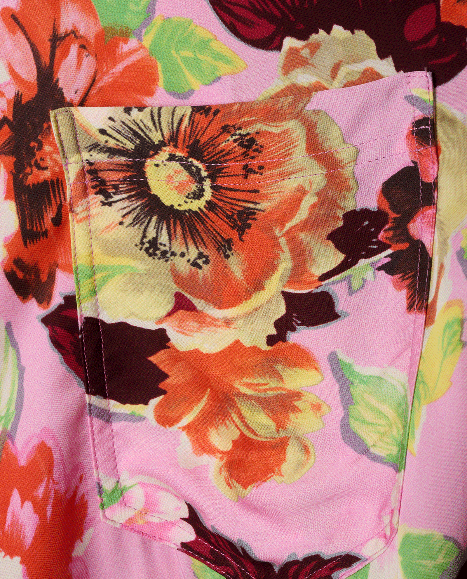 Victoria Beckham Floral Shirt, &pound;80, Clothing, Pink, Viscose, Other view