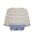 Emilio Pucci Stripe & Floral Cropped Top, &pound;110, Clothing, Blue/White, Viscose, Back view