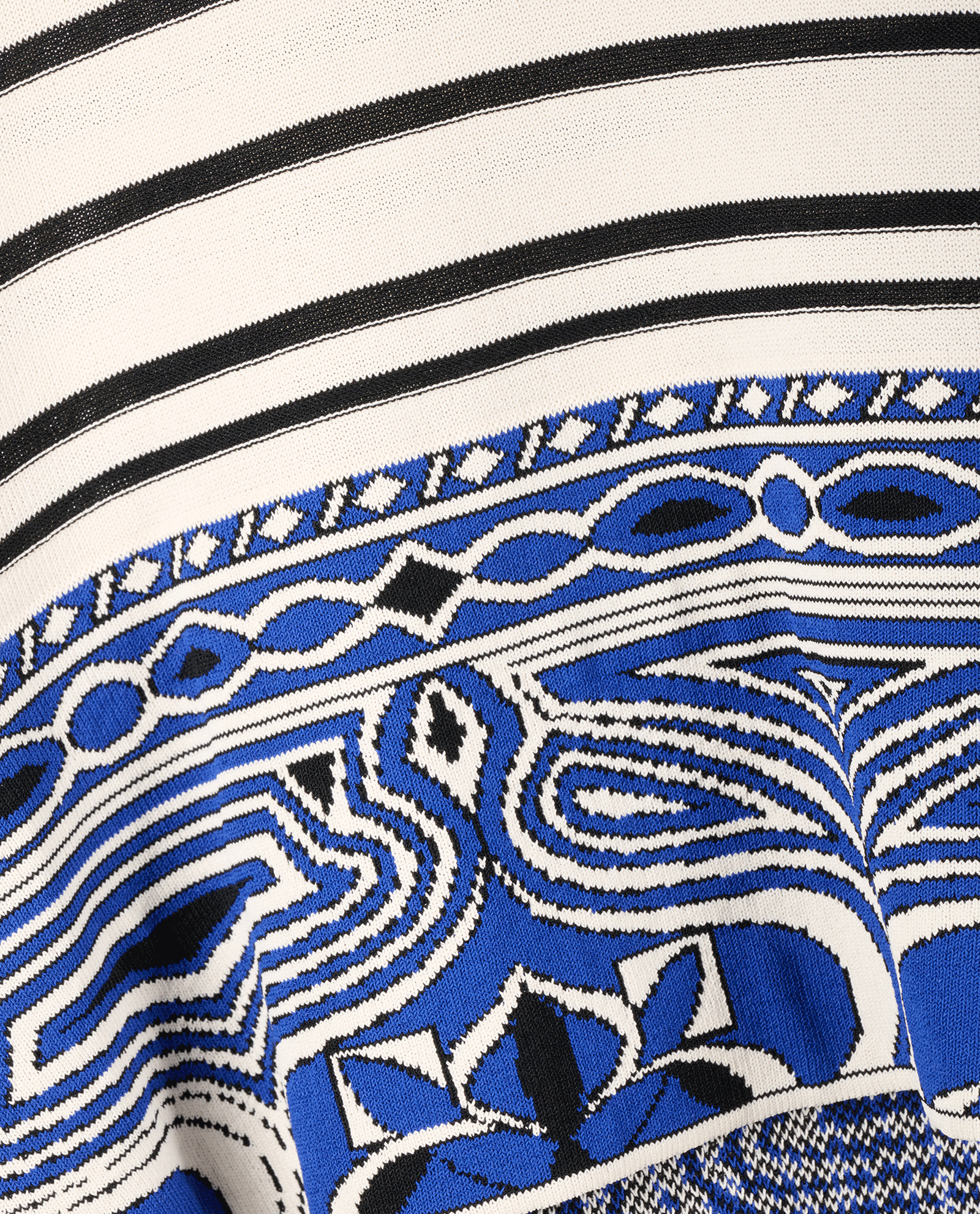 Emilio Pucci Stripe & Floral Cropped Top, &pound;110, Clothing, Blue/White, Viscose, Other view