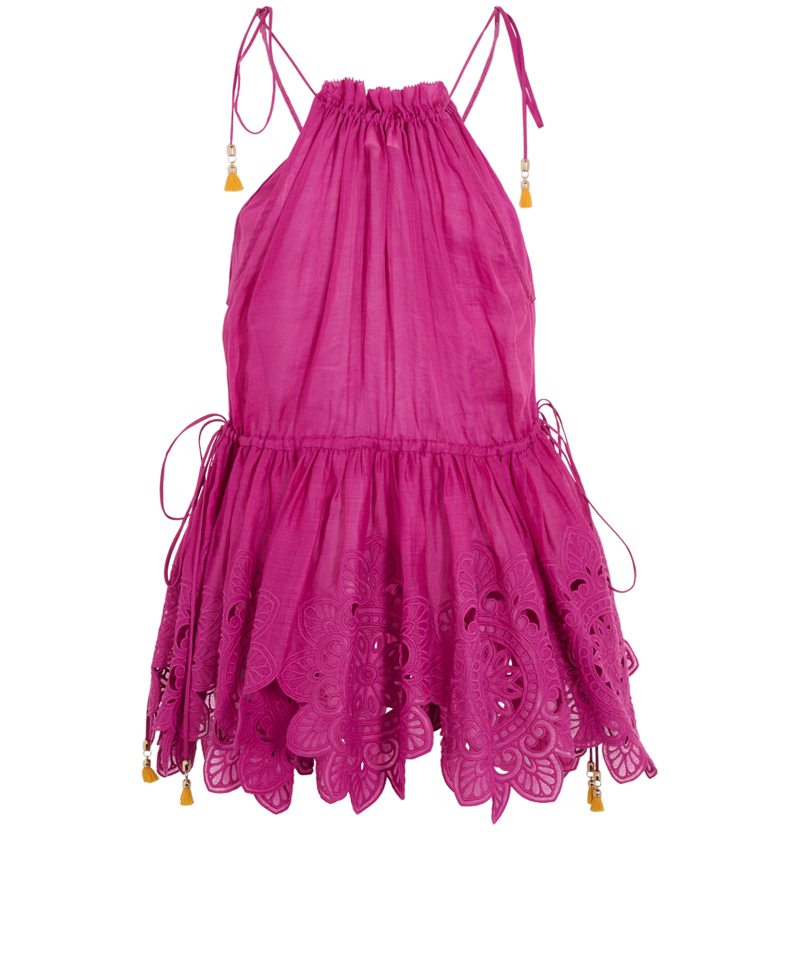 Zimmermann Teddy Scallop Tie Top, &pound;110, Clothing, Pink, Cotton/Linen, Back view