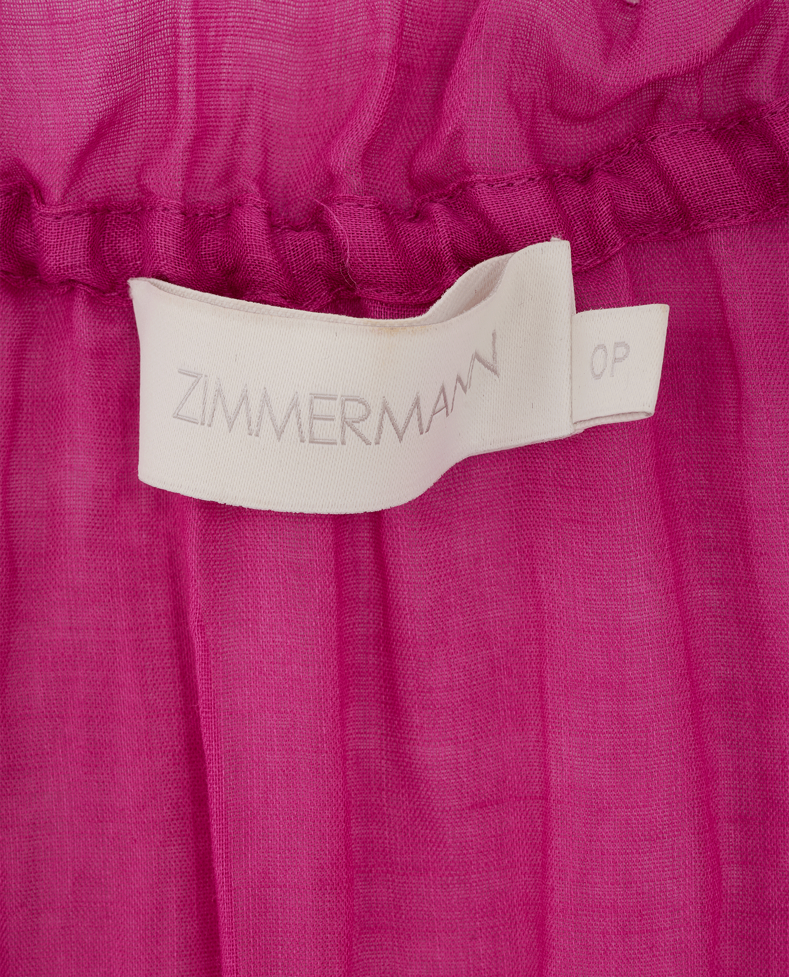 Zimmermann Teddy Scallop Tie Top, &pound;110, Clothing, Pink, Cotton/Linen, Other view