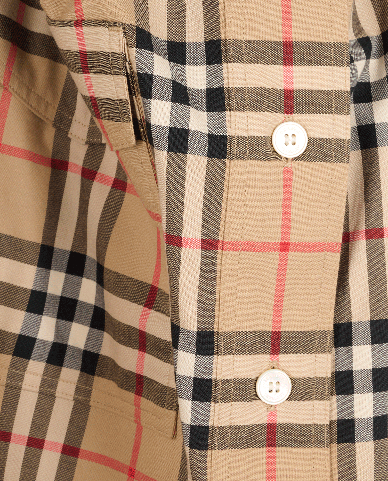 Burberry Check Shirt, &pound;160, Clothing, Beige, Cotton, Other view