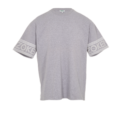 Kenzo Logo Printed Sleeves T-Shirt, Mens, Cotton, Grey, Sz XL, 3*