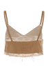 Miu Miu Raw Edge Crop Top, &pound;320, Clothing, Beige, Viscose, Back view