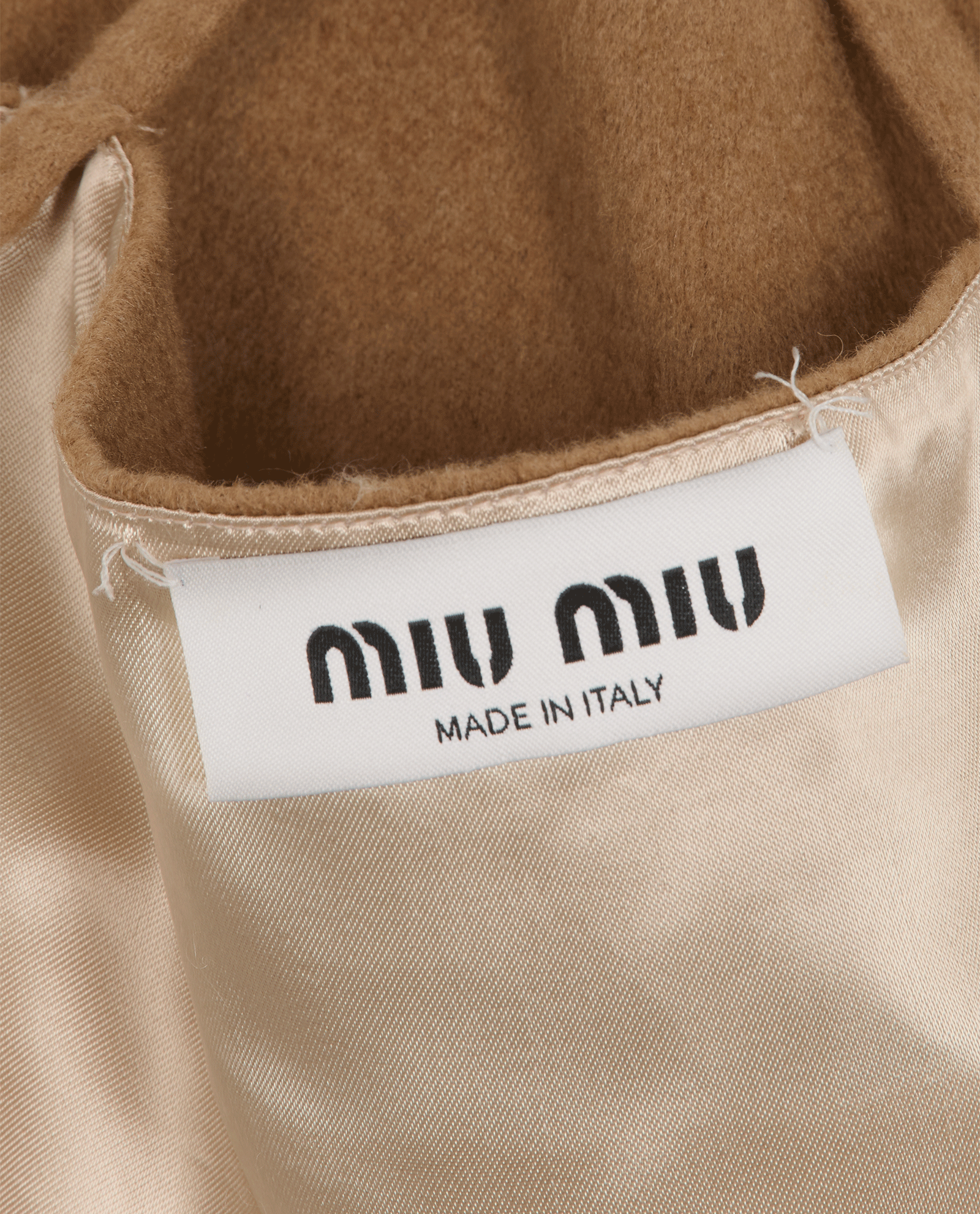 Miu Miu Raw Edge Crop Top, &pound;320, Clothing, Beige, Viscose, Other view