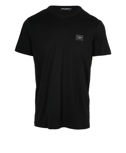 Dolce & Gabbana Logo T-Shirt, &pound;140, Clothing, Black, Cotton, Front view