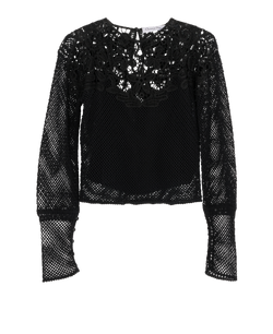 Christian Dior Crochet Top With Camisole, Cotton/Silk, Black, UK 12, 3*