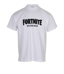 Balenciaga X Fortnite Oversized T-Shirt, Cotton, White, Sz XS, 3*