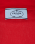 Prada Ruffled Polo Top, &pound;120, Clothing, Blue/Red/White, Cotton/Silk, Other view