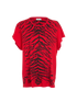 Saint Laurent Animal Print T-Shirt, &pound;125, Clothing, Red, Cotton, Front view